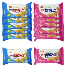 迷你威化夾心酥 香草口味 80g 6入+草莓口味 80g 6入, 1組