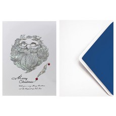 From&To 聖誕卡片 5p + 信封 5p S203q1, 混合色系, 1套