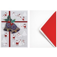 From&To 聖誕卡片 5入 + 信封 5入 S206q4, 混合顏色, 1套