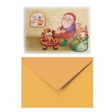 From&To 聖誕卡片 5入 + 信封 5入 S204q4, 混合顏色, 1套