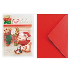 From&To 聖誕卡 5張 + 信封 5個 S204q1, 混合顏色, 1套