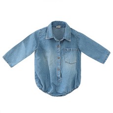 bebe nine 仿舊牛仔包屁衣