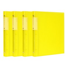 ECO Chungwoon A4活頁文件夾 40頁, 黃色的, 4個