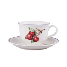 빌레로이앤보흐 코티지 티잔 + 소서, 혼합 색상, 1세트