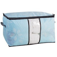 플라워 리빙박스 다용도 정리함, 블루, 1개