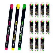 ibis 螢光筆 SP70371 3入, 粉色, 黃色, 綠色, 12套