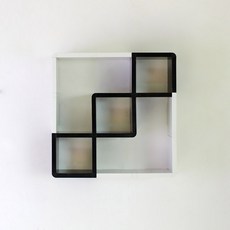 큐빅스 미니 선반 사각사각, 화이트 + 블랙