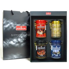 아크바 프리미엄 잎홍차 4종 세트, 실론티 100g + GOLD 실론티 100g + 얼그레이 100g + 잉글리쉬 브렉퍼스트 100g, 1세트
