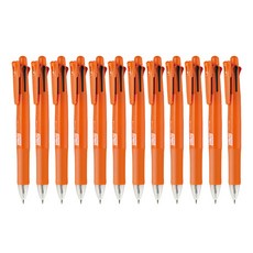 ZEBRA 斑馬牌 夾式多功能筆 F 0.7mm, 強大的橙色, 12個