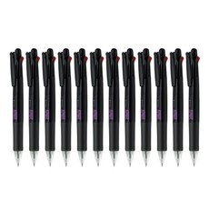 ZEBRA 斑馬牌 Clip-on 多功能筆T 0.7mm, 純黑色, 12個