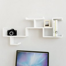 CUBICS 壁掛式造型迷你置物架, 白色的
