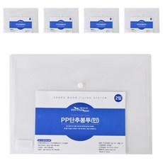 ECO Chungwoon PP素面透明鈕扣文件袋, A4, 10個