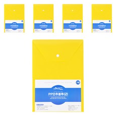 ECO Chungwoon PP 按扣文件袋 軍黃色, A4, 10個