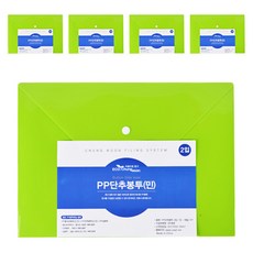 Eco Chungwoon 按扣橫式文件袋 綠色, A4, 10入