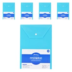 Eco Chungwoon 按扣直式文件袋 藍色, A4, 10個