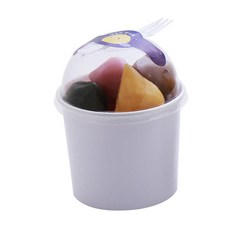 봄91 추석 종이다과컵 포장 세트 종이컵 8 x 12 cm 350ml + PLA뚜껑 + 세발 미니포크 랜덤 발송 + 캘리보름달 캔디팝 스티커, 25세트