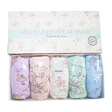 女童款北歐風三角內褲 5件組 301 做夢的兔子