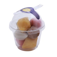 봄91 中秋節茶點杯包裝組 透明PET杯 5.5 x 10.5 cm 270ml + 三叉迷你叉 隨機出貨 + 書法滿月棒棒糖貼紙, 50套