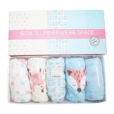 女童北歐風三角內褲5件組 303 狐狸花