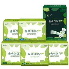 예지미인 숲속이야기 비오셀 생리대 날개형 대형 14p x 2팩 + 중형 16p x 3팩 + 오버나이트 8p, 1세트