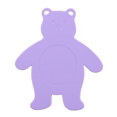 Dailylike BonBon系列嬰兒食品隔熱墊, 03 小熊款 紫色, 1個