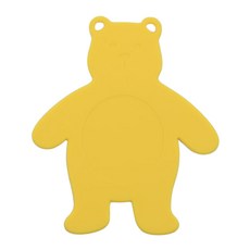 Dailylike BonBon系列嬰兒食品隔熱墊, 02 小熊款 檸檬黃, 1個