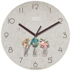 HAPPYVIRUS 인테리어 거실 무소음 벽시계, 1231내사랑내곁에