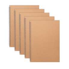 DANSOON A4線圈筆記本, 牛皮紙, 5個