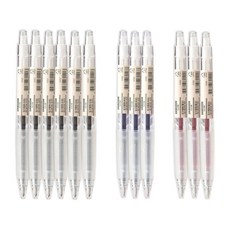 DANSOON 中性筆 0.5mm 黑色 6支 + 紅色 3支 + 藍色 3支, 混合顏色, 1套