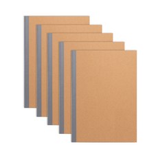 DANSOON B5線裝筆記本, 牛皮色, 5個