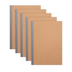 DANSOON 線裝筆記本 A4, 牛皮紙色, 5個