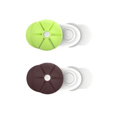 帽子造型旋轉門扣2入組, 綠色+棕色, 1組