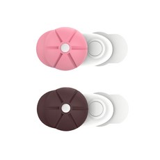 帽子造型旋轉門扣2入組, 粉色+棕色, 1組