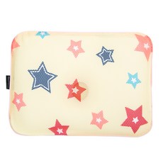 GIO Pillow 透氣護頭枕+印花枕套 M號, 星星款 黃色