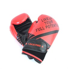 LIVEPRO拳擊手套 770g, 紅色的