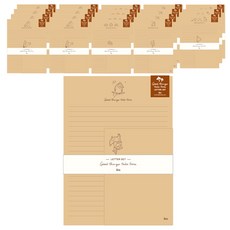 아이비스 심플 크라프트 편지지 IL11149, 랜덤 발송, 20세트