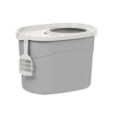 아이리스 사막화 방지 고양이 화장실 TECL-340, 화이트, 1개