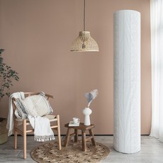 BEBE DECO 蕾絲圓柱型立式空調防塵罩, 白色的