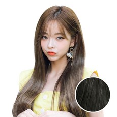 gabalmania Jedi 5片式接髮髮片 長直髮, 自然黑, 1個