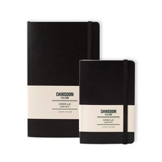 DANSOON 日記筆記本 軟質封面 2款, 黑色, 1個