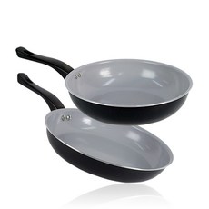 德國 Osbel 陶瓷煎鍋組, 混色, 平底鍋28cm+炒鍋28cm