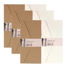 Nature and Human A4 信封套組 2, 牛皮紙, 白色, 3套
