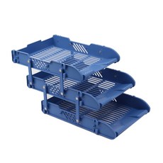 Tree 辦公生活文件保管箱, 3層, 藍色