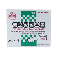 Hwami 壓花大捲筒 200m, 4卷, 4個