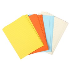 自然與人100個故事彩色信紙 4種*25張, 黃色、紅色、藍色、象牙色, 2套