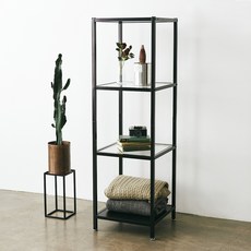 블루밍홈 빌리장식장 4단, 블랙