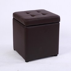 신원 베네치아 쿠션수납스툴, 브라운, 1개