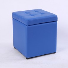 신원 베네치아 쿠션수납스툴, 블루, 1개