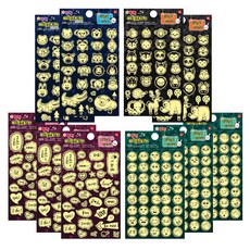 미소로 깜찍 야광스티커 101-01686, 랜덤 발송, 10개