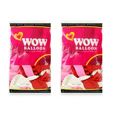 WOW PARTY KOREA Wow氣球 30cm 100入, 基本粉紅和諧, 2個